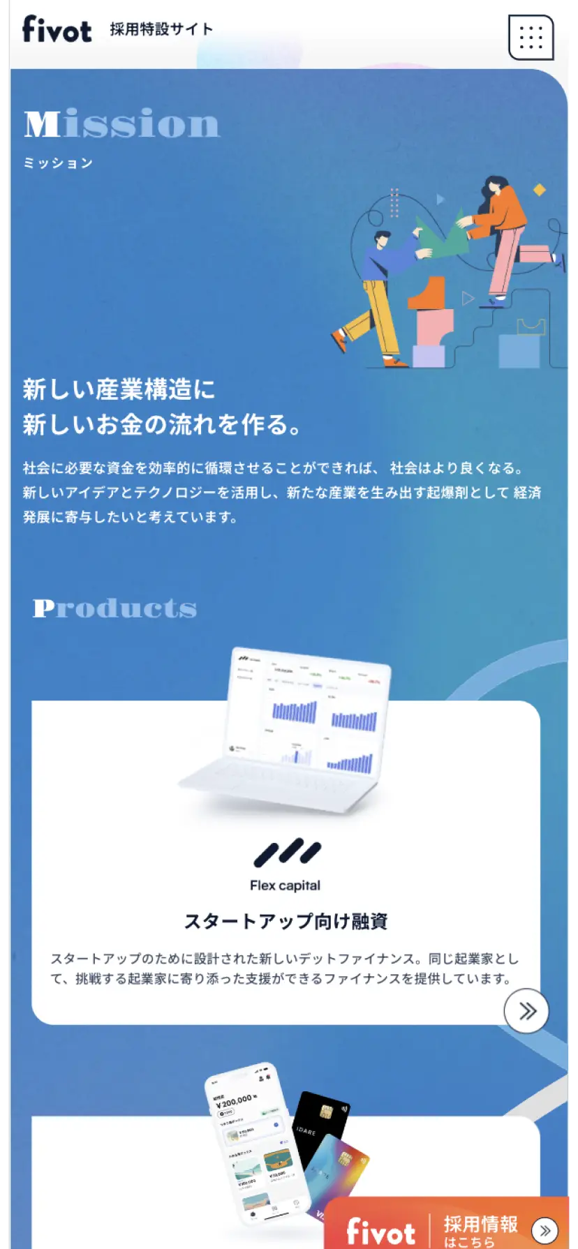 ㈱ Fivot様 - 採用サイト制作
